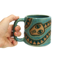 Rattlesnake mug by Crooked Tree Ceramics