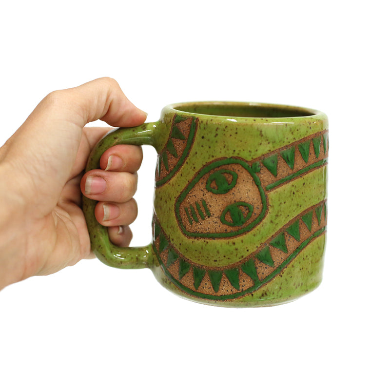 Rattlesnake mug by Crooked Tree Ceramics