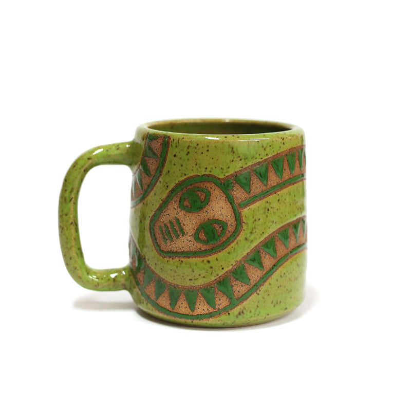 Rattlesnake mug by Crooked Tree Ceramics