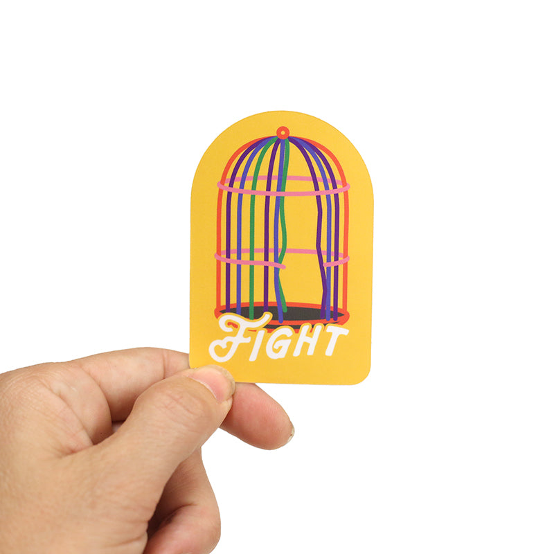 Fight Sticker by Safwat Saleem